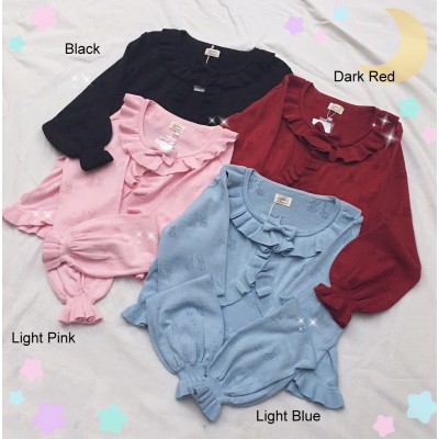 Little Dipper Cherry Long Sleeve Cardigan(Leftovers/18 Colours)